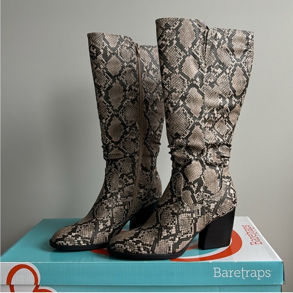 BareTraps Lilly Tall Snakeskin Embossed Boots - Picture 14 of 15